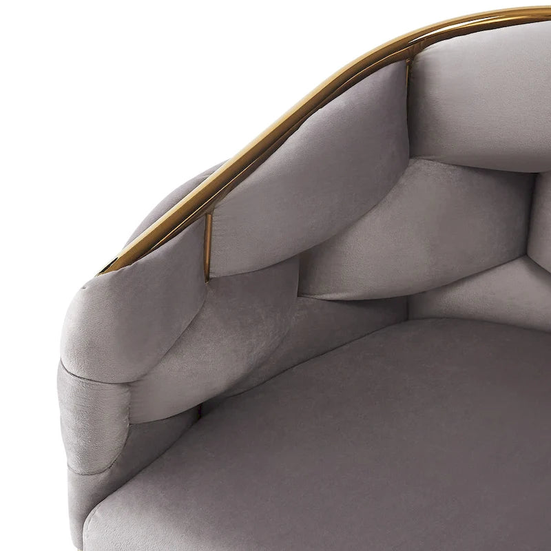 Lot de 2 tabourets de bar modernes de 71 cm avec dossier et assise rembourrés en velours, pieds en métal pour salle à manger, salon et chambre à coucher