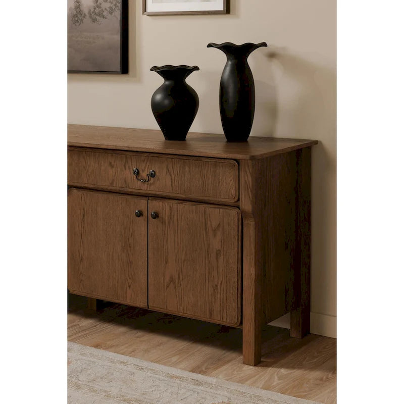 Sideboard With drawers, Warm Brown - 78.5W x19.76D x32H