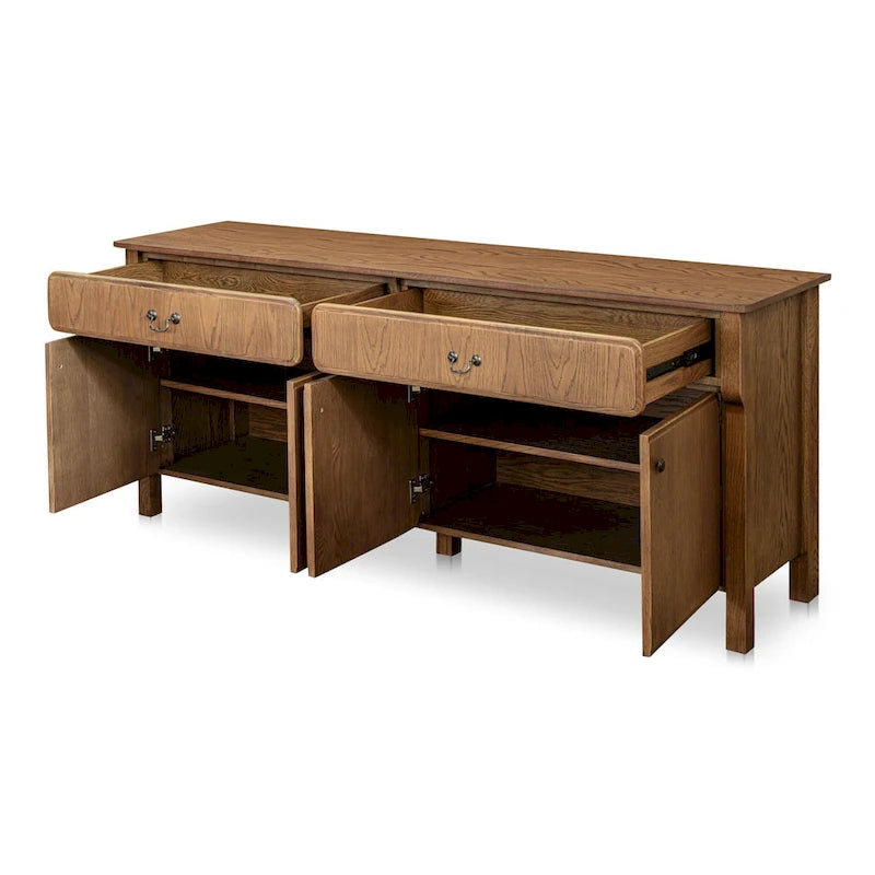 Sideboard With drawers, Warm Brown - 78.5W x19.76D x32H
