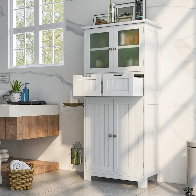 Meuble de rangement de salle de bain avec 2 tiroirs pour cuisine