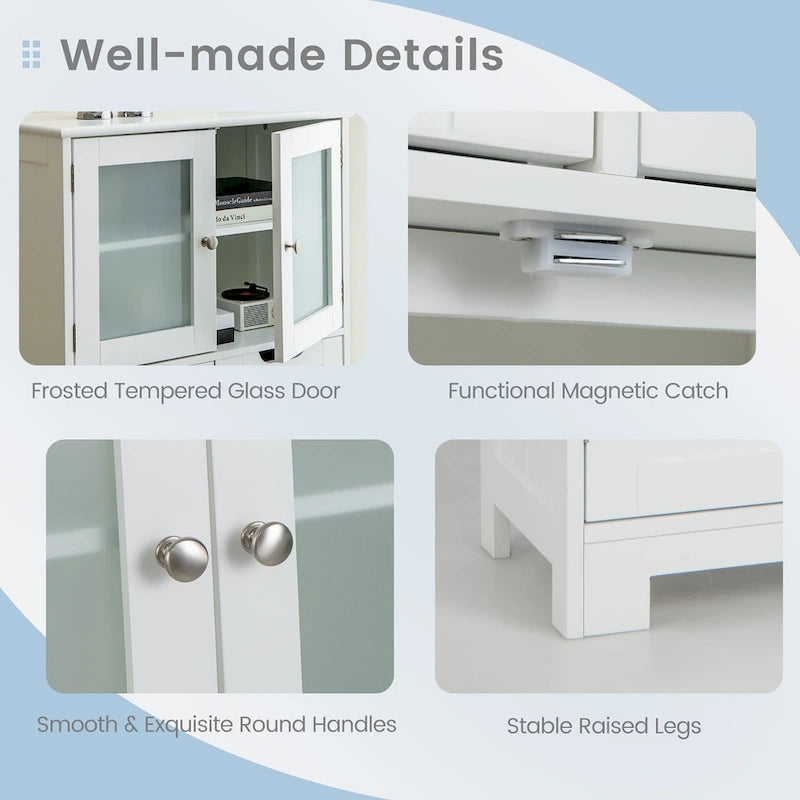 Meuble de rangement de salle de bain avec 2 tiroirs pour cuisine
