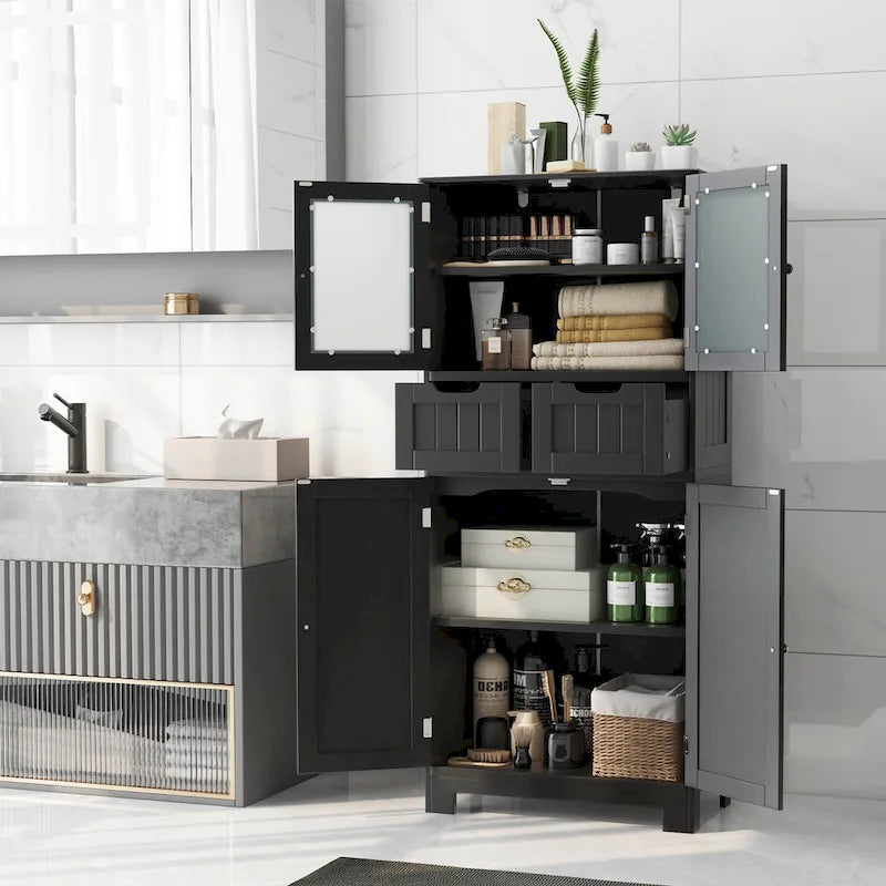 Meuble de rangement de salle de bain avec 2 tiroirs pour cuisine