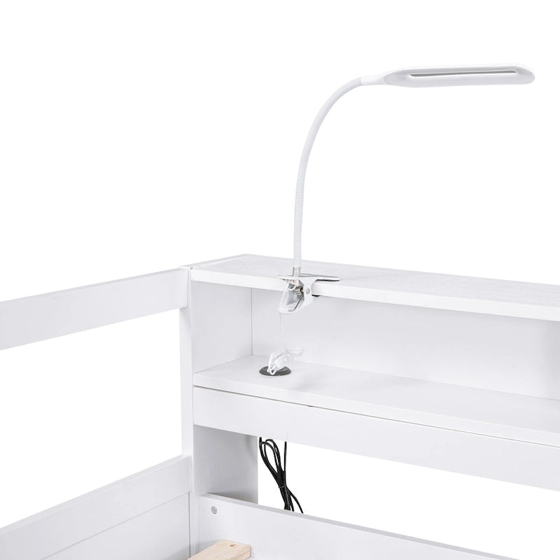 Lit de repos avec lits gigognes, étagères et ports USB