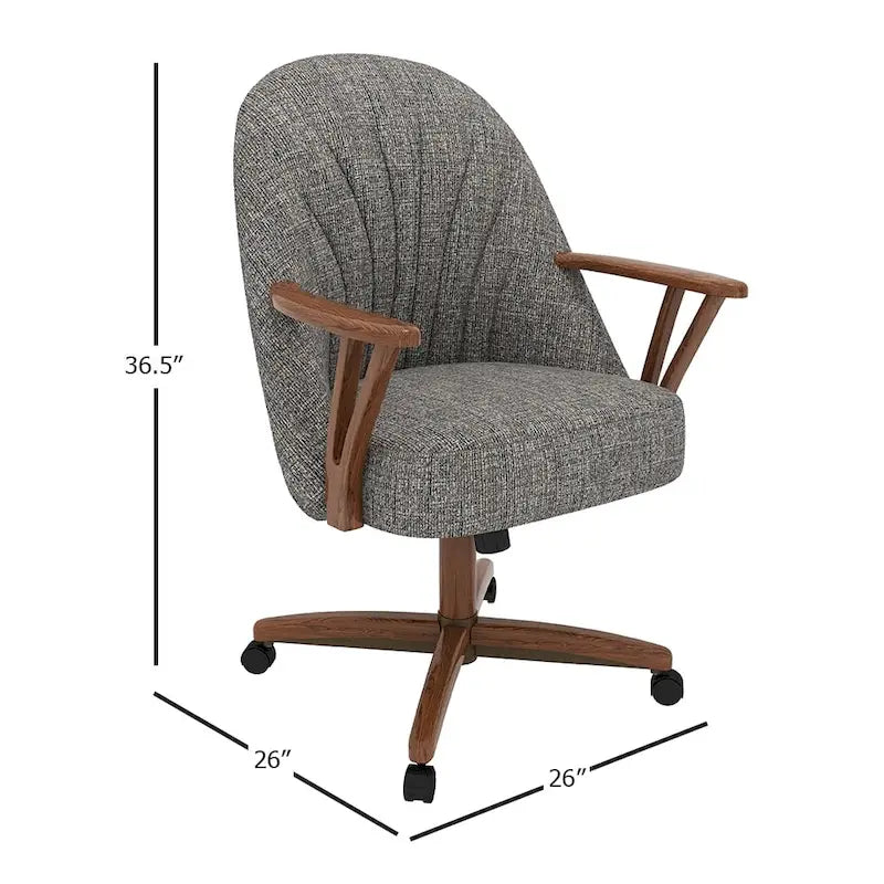 Caster Dining Chair Walnut Finish