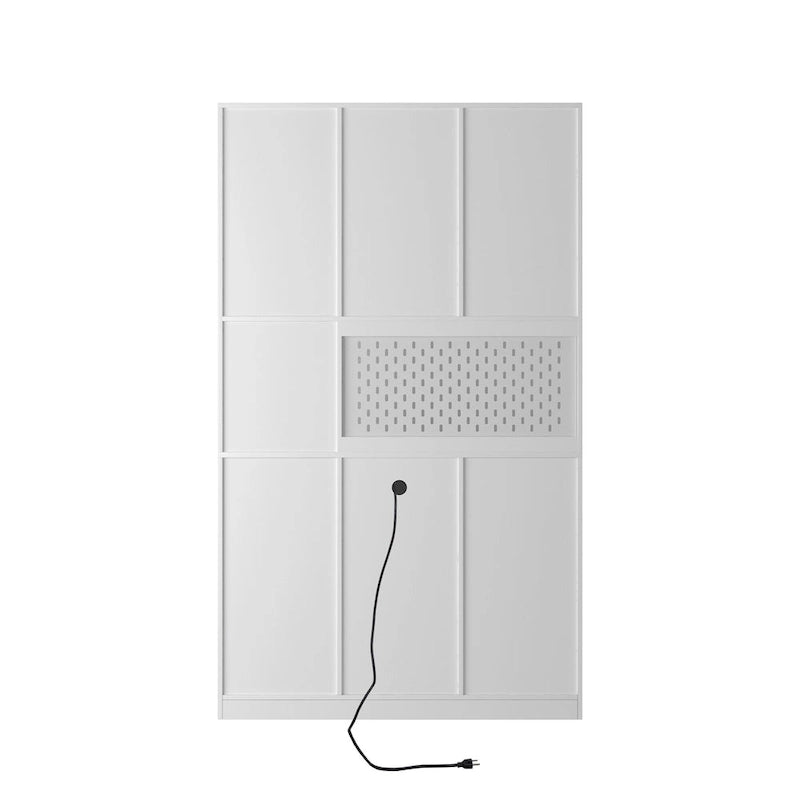 74 Armoire de cuisine autoportante avec 6 portes, 3 étagères et 2 tiroirs, rangement pour buanderie