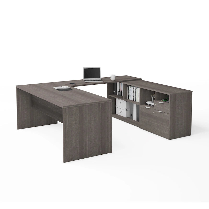 U-Desk with Two Drawers