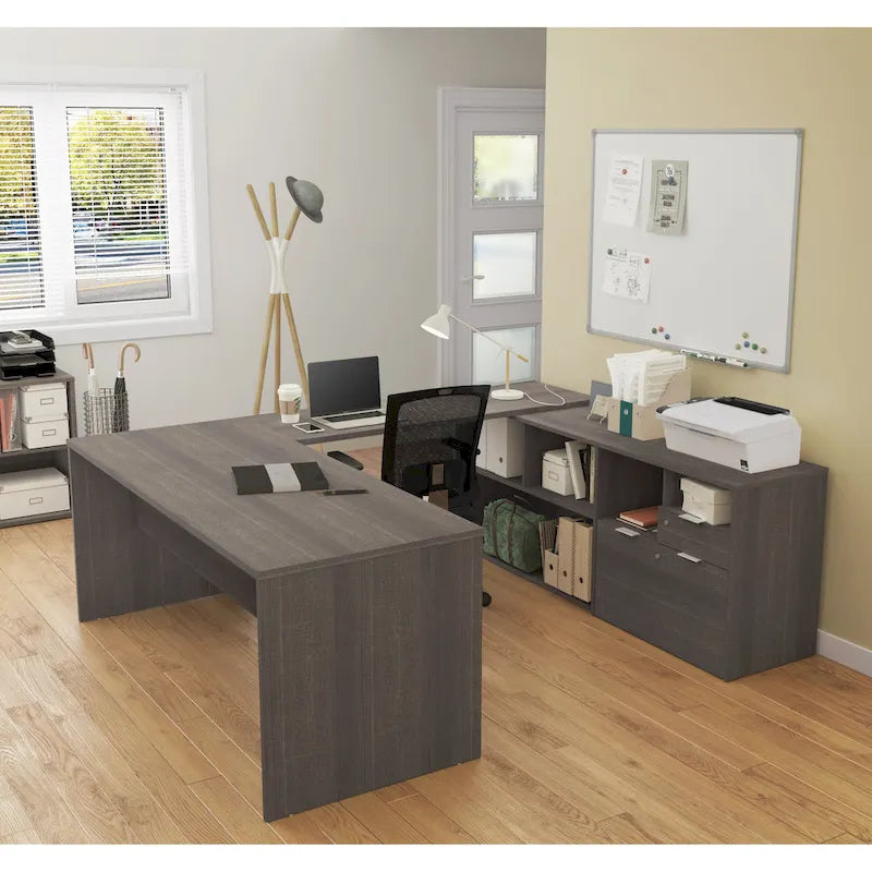 U-Desk with Two Drawers
