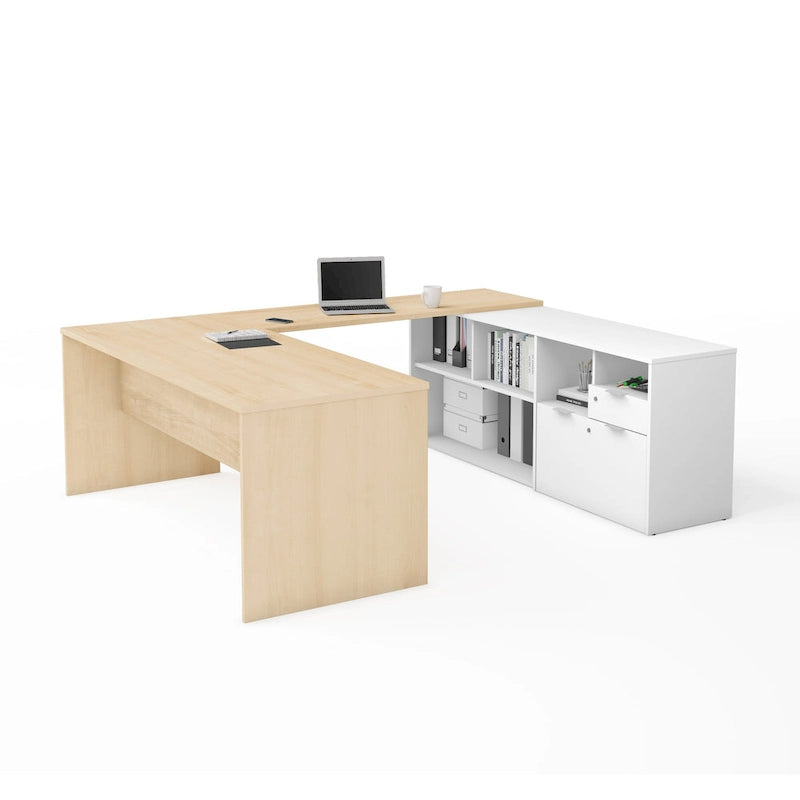 U-Desk with Two Drawers