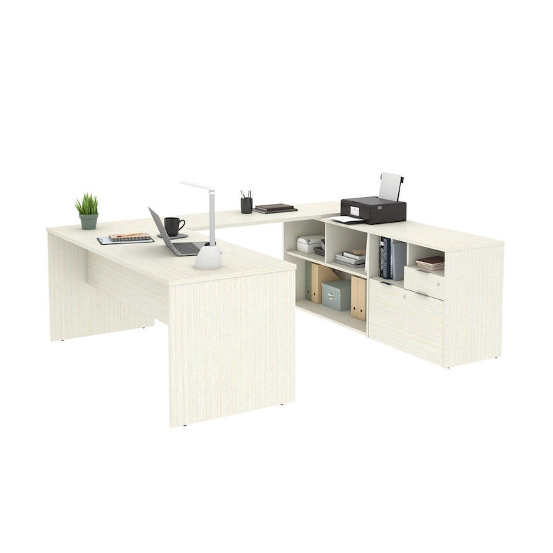 U-Desk with Two Drawers