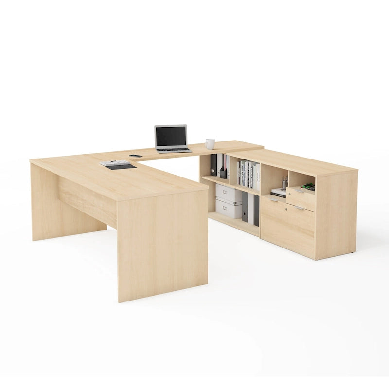 U-Desk with Two Drawers