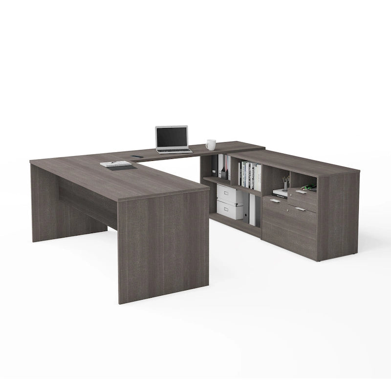 U-Desk with Two Drawers