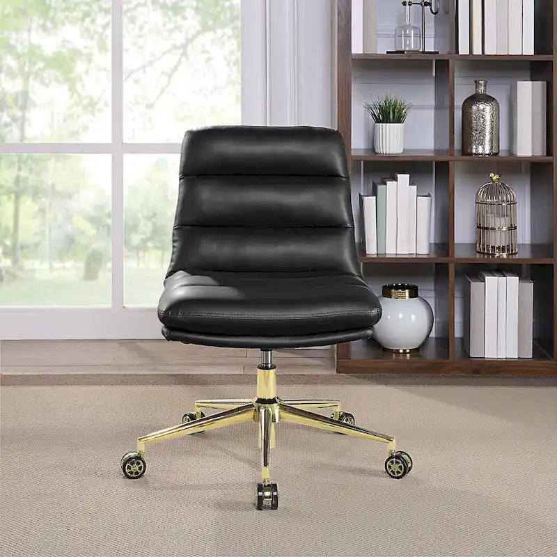Swivel Office Chair in Faux Leather