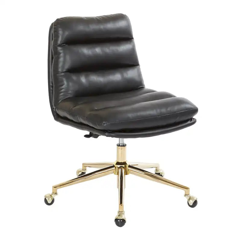 Swivel Office Chair in Faux Leather