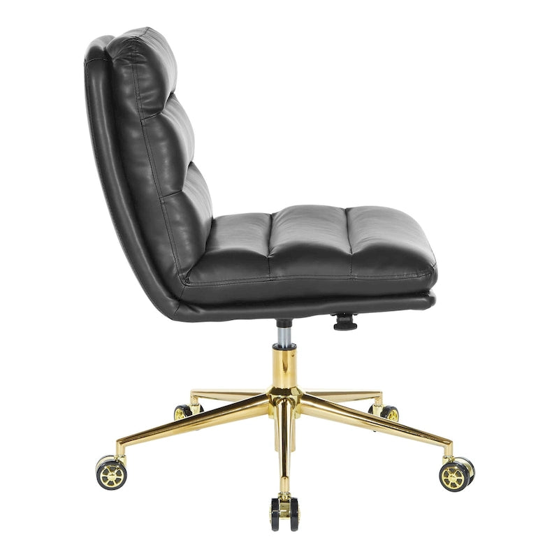 Swivel Office Chair in Faux Leather