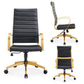 Ribbed Computer Office Chair Adjustable Swivel High Back Desk Chair