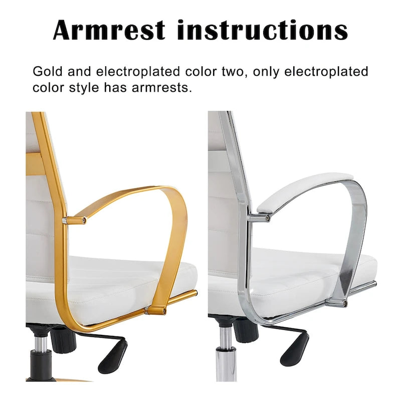 Ribbed Computer Office Chair Adjustable Swivel High Back Desk Chair