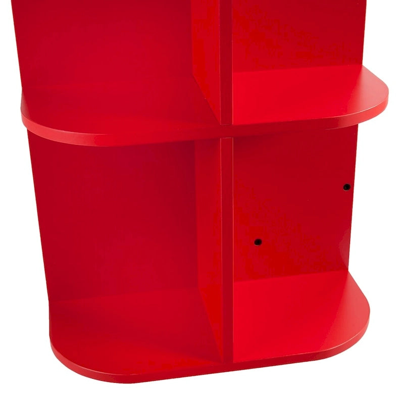 Table à couture/station de bricolage pliante et roulante rouge de style ferme Furniture