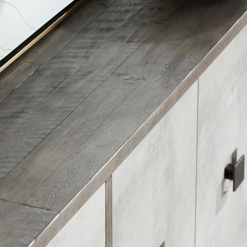 Distressed Gray Sideboard Buffet