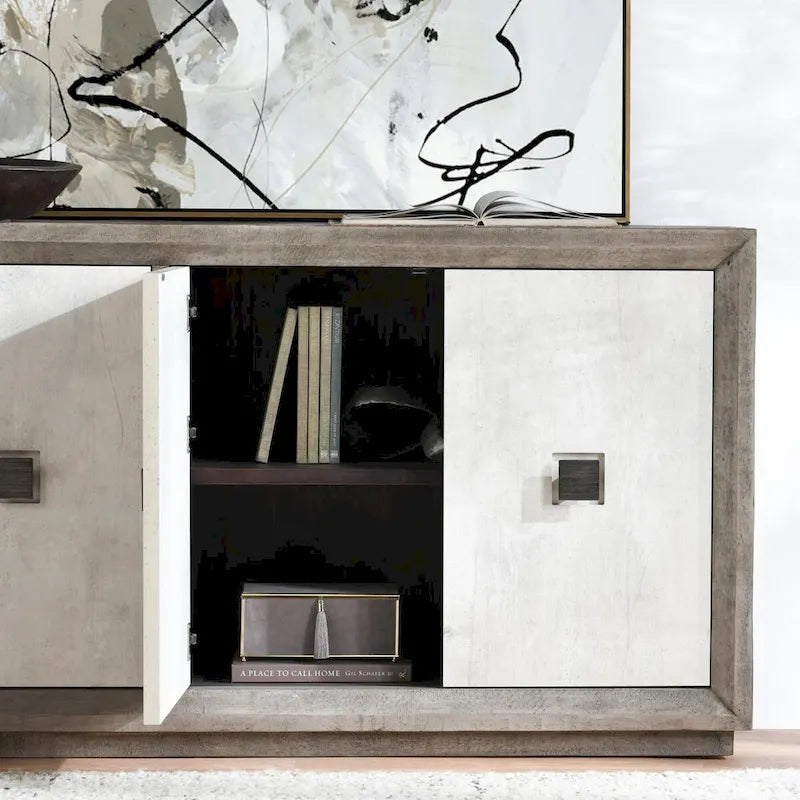Distressed Gray Sideboard Buffet