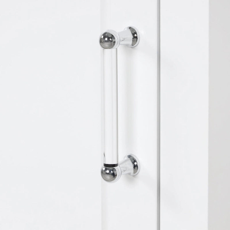 61 Armoire de salle de bain haute en bois à 1 porte avec tiroirs et étagères réglables